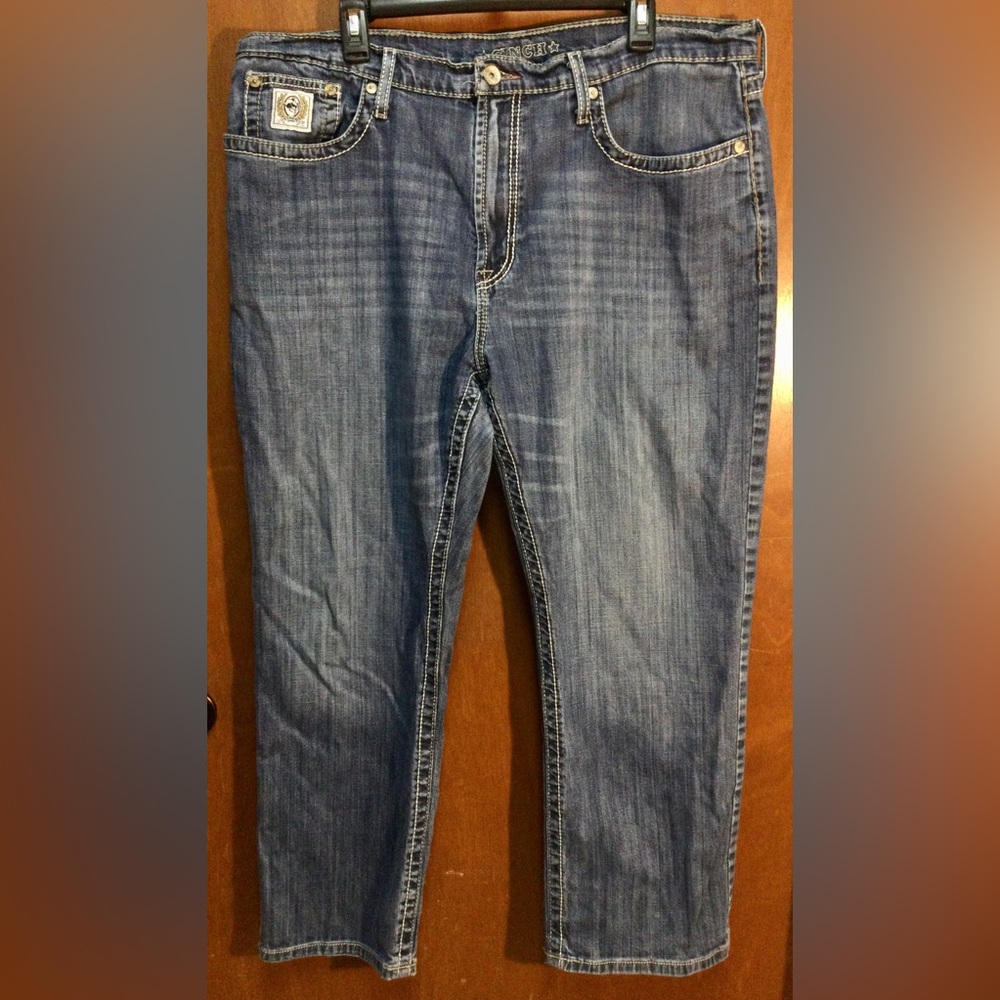 Cinch Jeans Mens 40x30 Relaxed Fit Straight White Label Faded Denim MB92834039